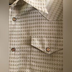 Vintage Earl Jean Gold Pearl Snap Button up Shirt size XL